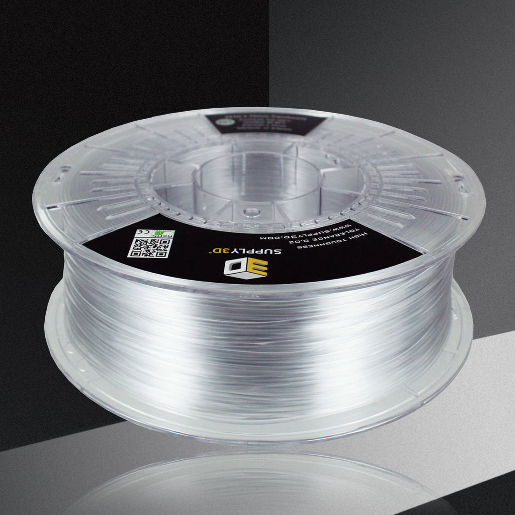 SUPPLY3D PETG 1.75MM 3D Filament 1KG Transparent