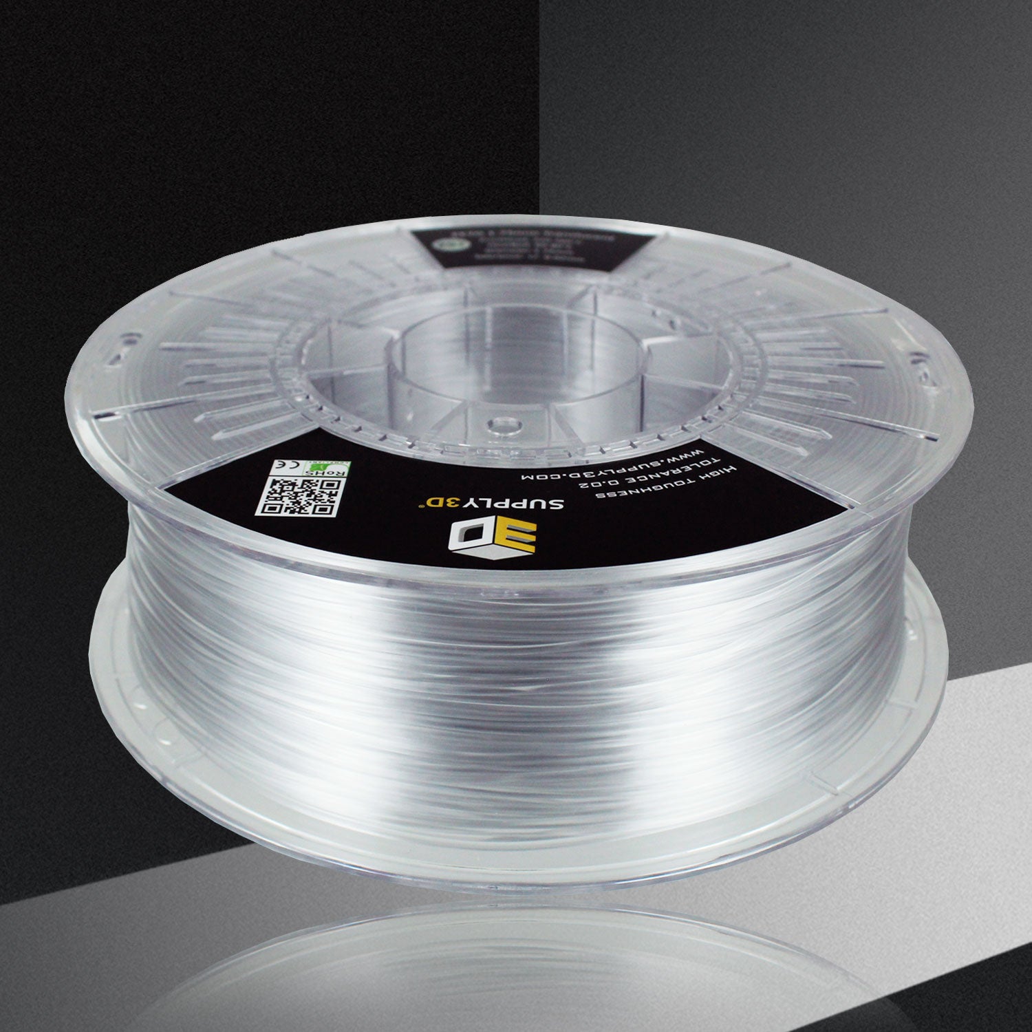 SUPPLY3D PETG 1.75MM 3D Filament 1KG Transparent