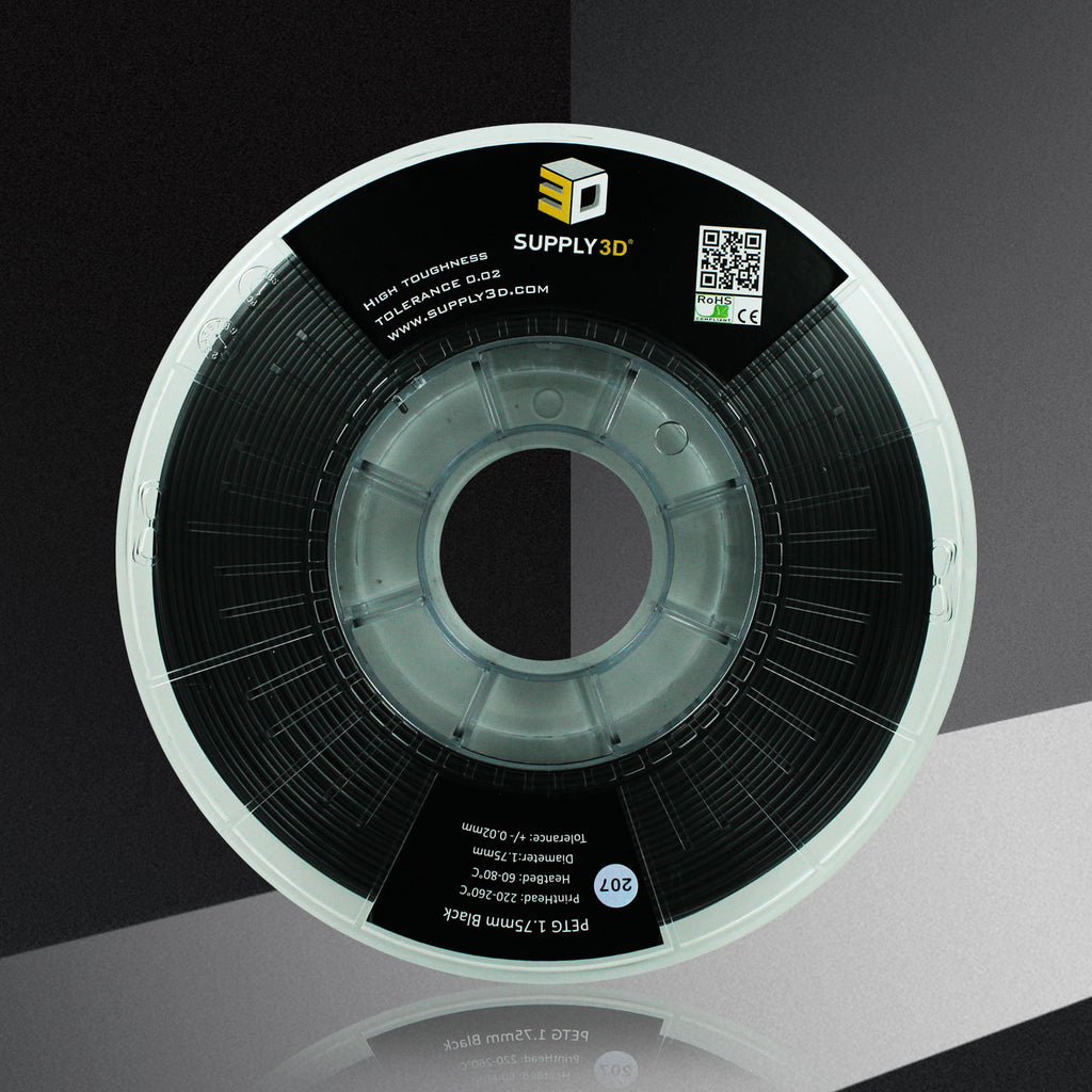 SUPPLY3D PETG 1.75MM 3D Filament 1KG Black